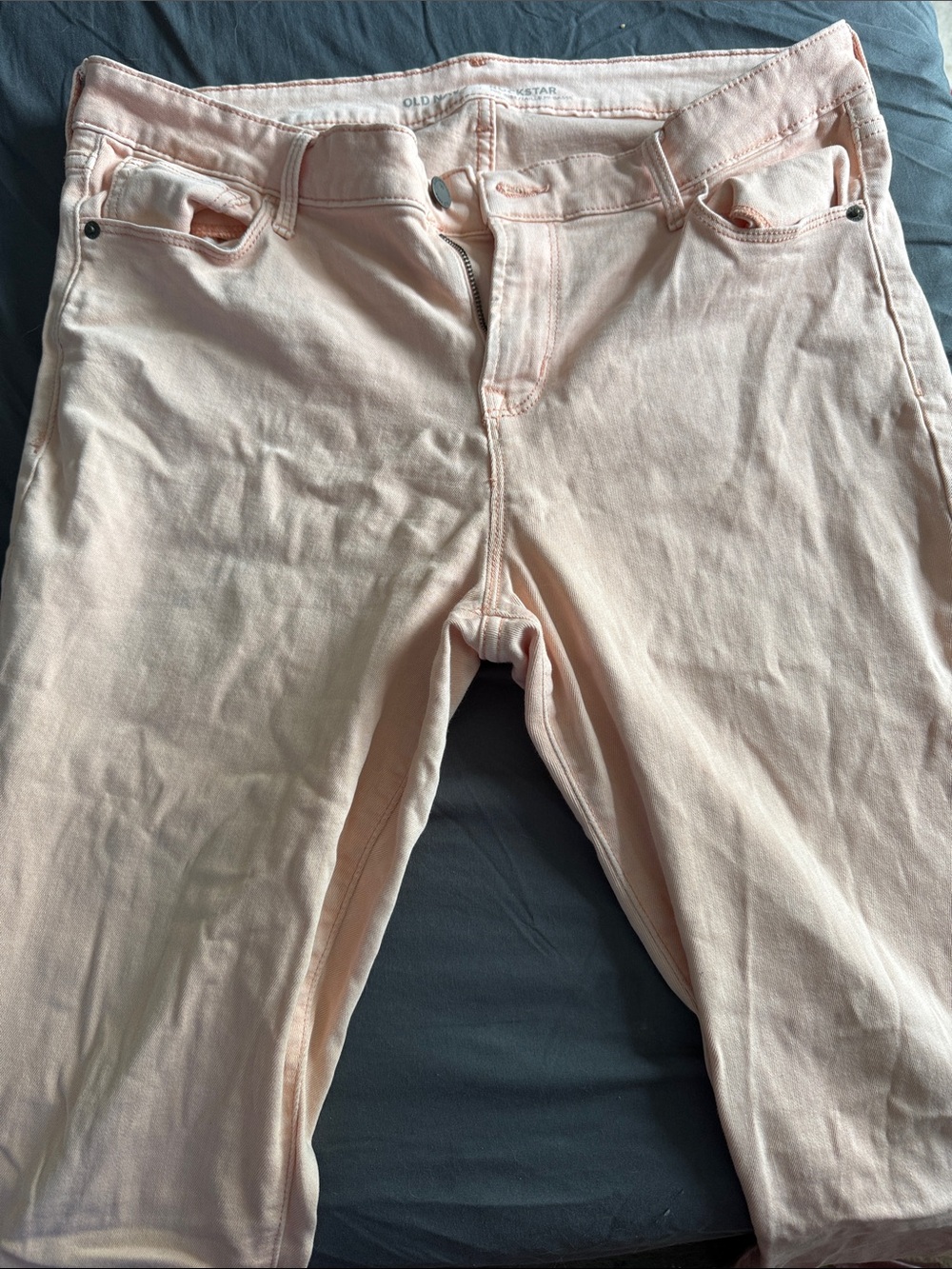 Old Navy Rockstar Slim Straight Light Pink Jeans